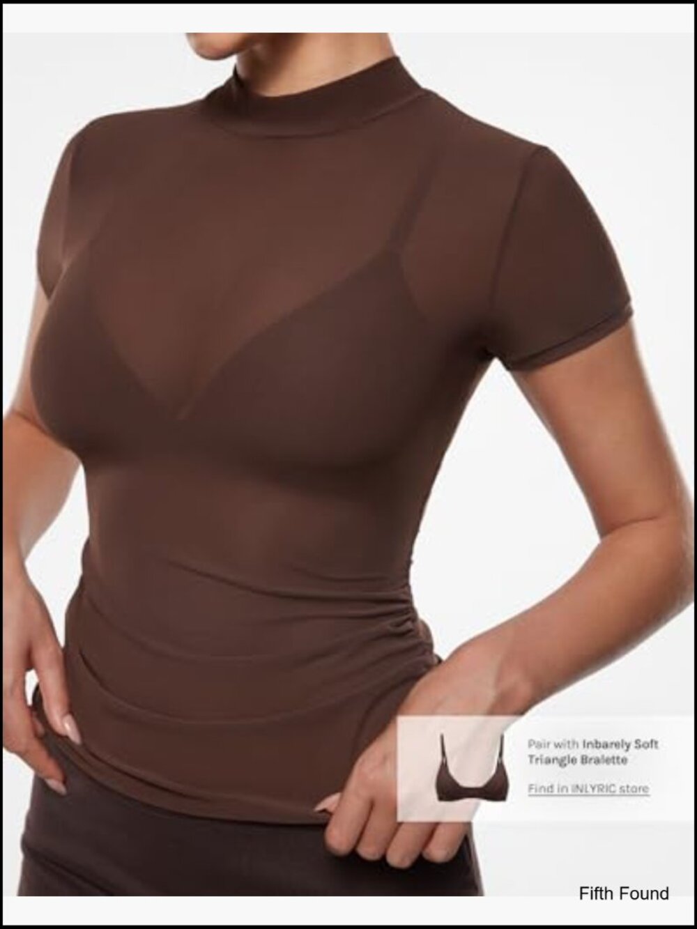 Sheer Mesh Mock Neck Ruched Fitted Sexy Tee Short Sleeve Summer Going Out Top - Picture 2 of 6